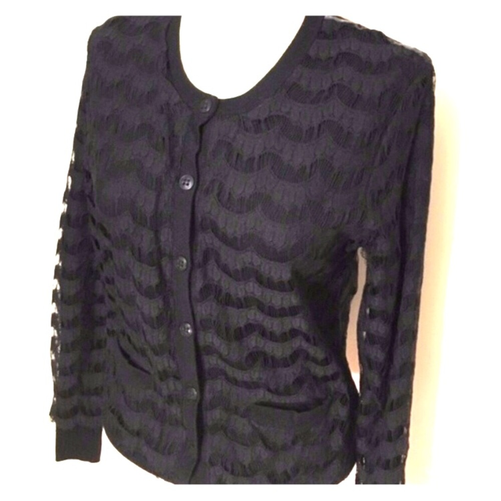Trina Turk Cardigan with lace overlay
